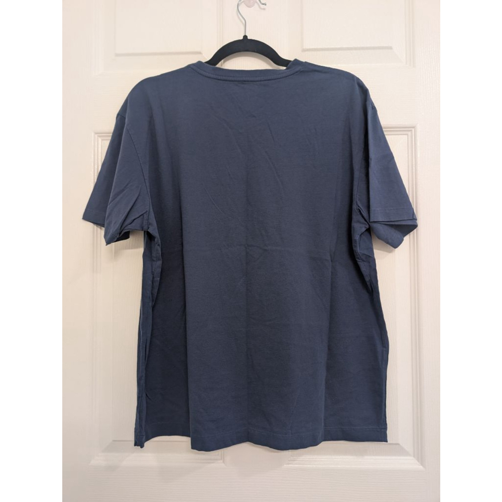Men's Polo Ralph Lauren Blue V-Neck Short Sleeve Tee L with Red Logo - Picture 4 of 4